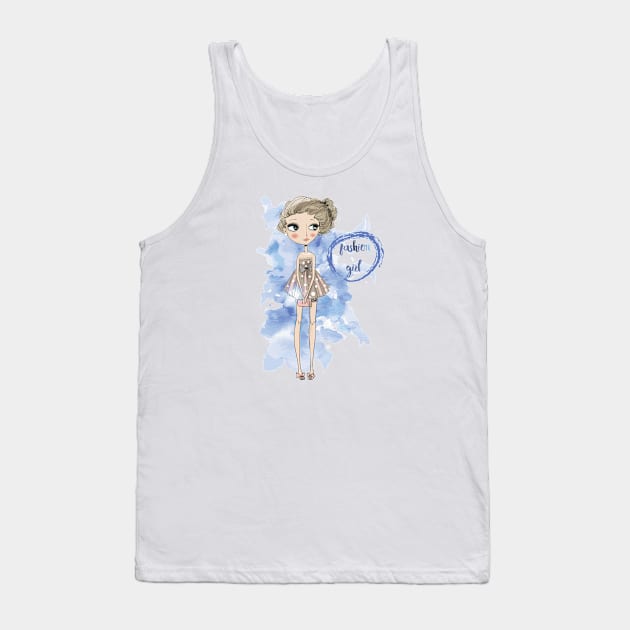 Fashion Girl Tank Top by EveFarb